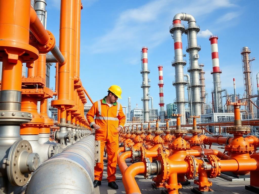 Oil and gas plant maintenance work